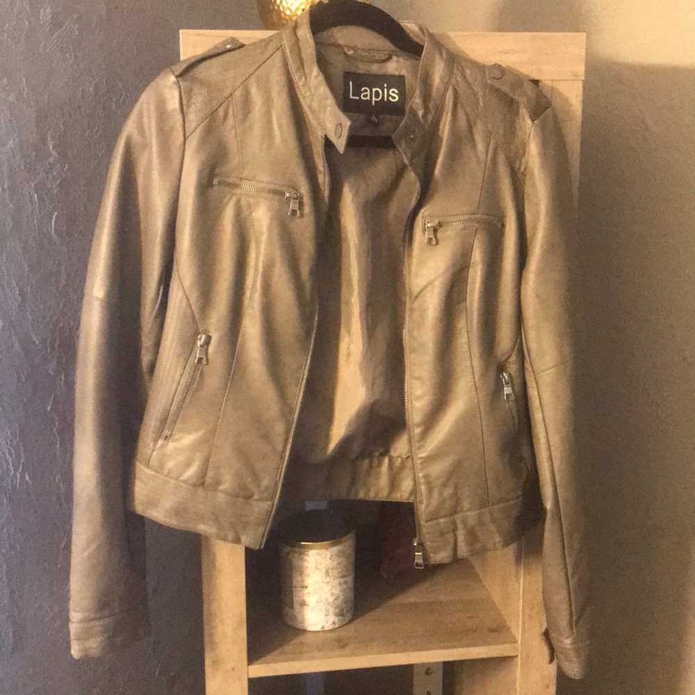 Grey leather jacket